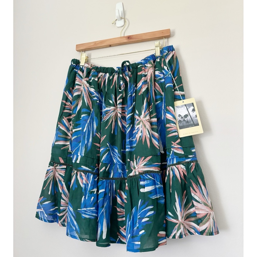 Trovata Tropical Botanical Palm Print Skirt